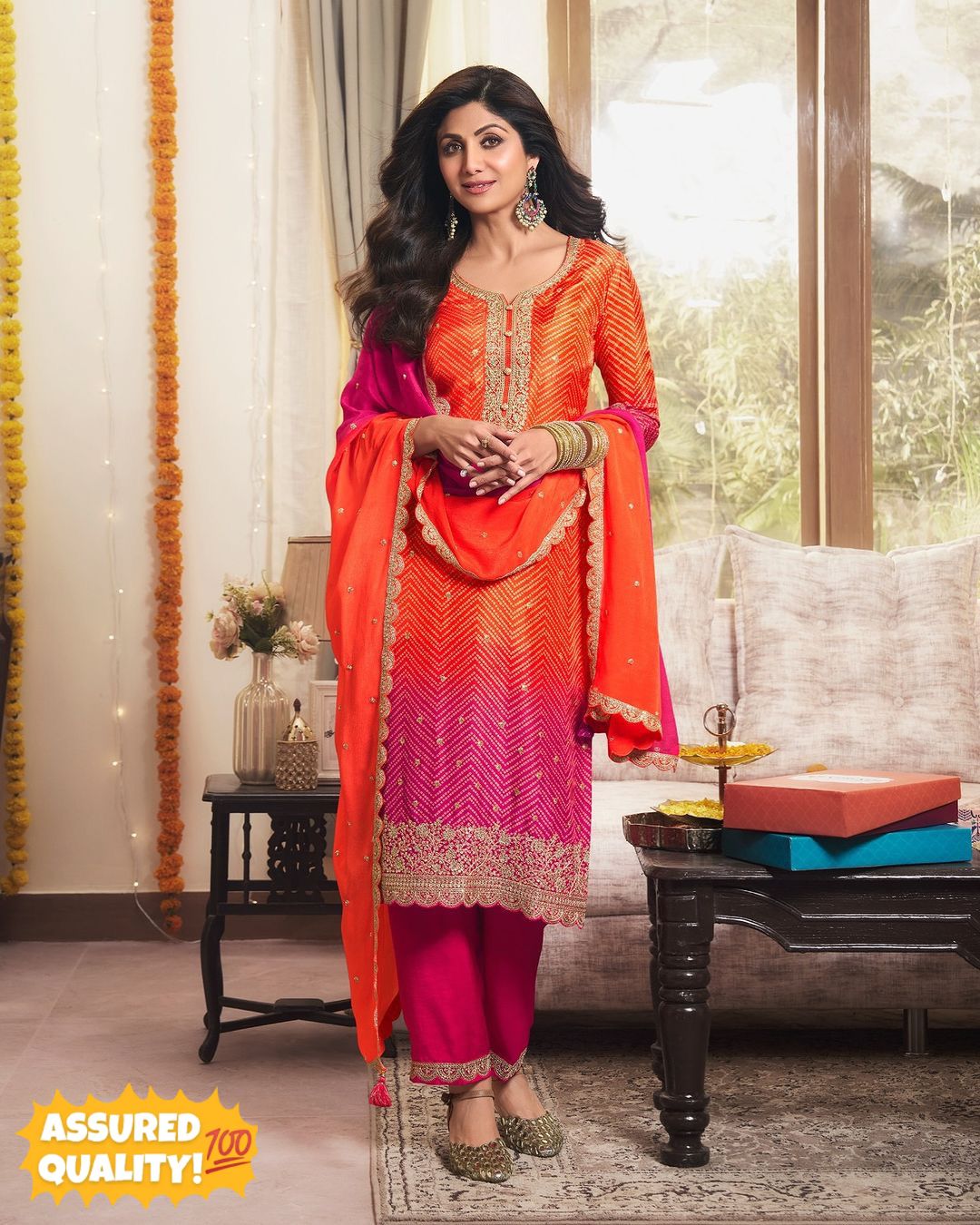 LG 1880 Chinon Silk Designer Printed Kurti With Bottom Dupatta Wholesale Market In Surat